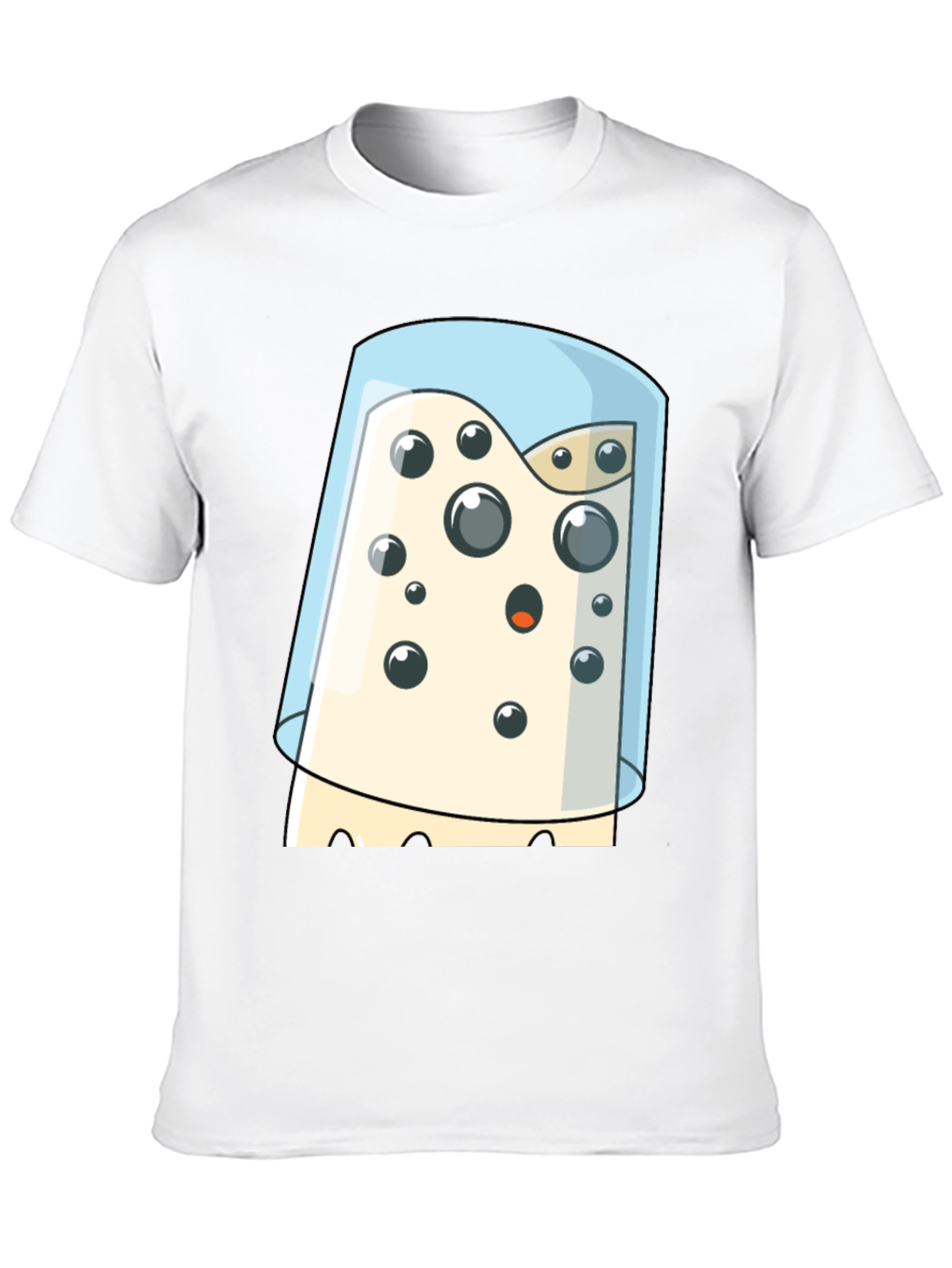 Cartoon Cheese Under Glass Graphic T-Shirt