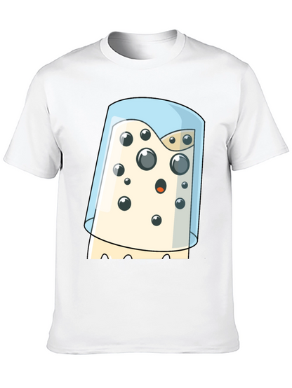 Cartoon Cheese Under Glass Graphic T-Shirt