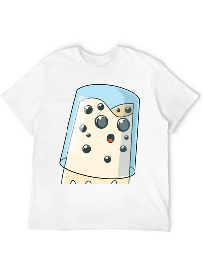 Cartoon Cheese Under Glass Graphic T-Shirt