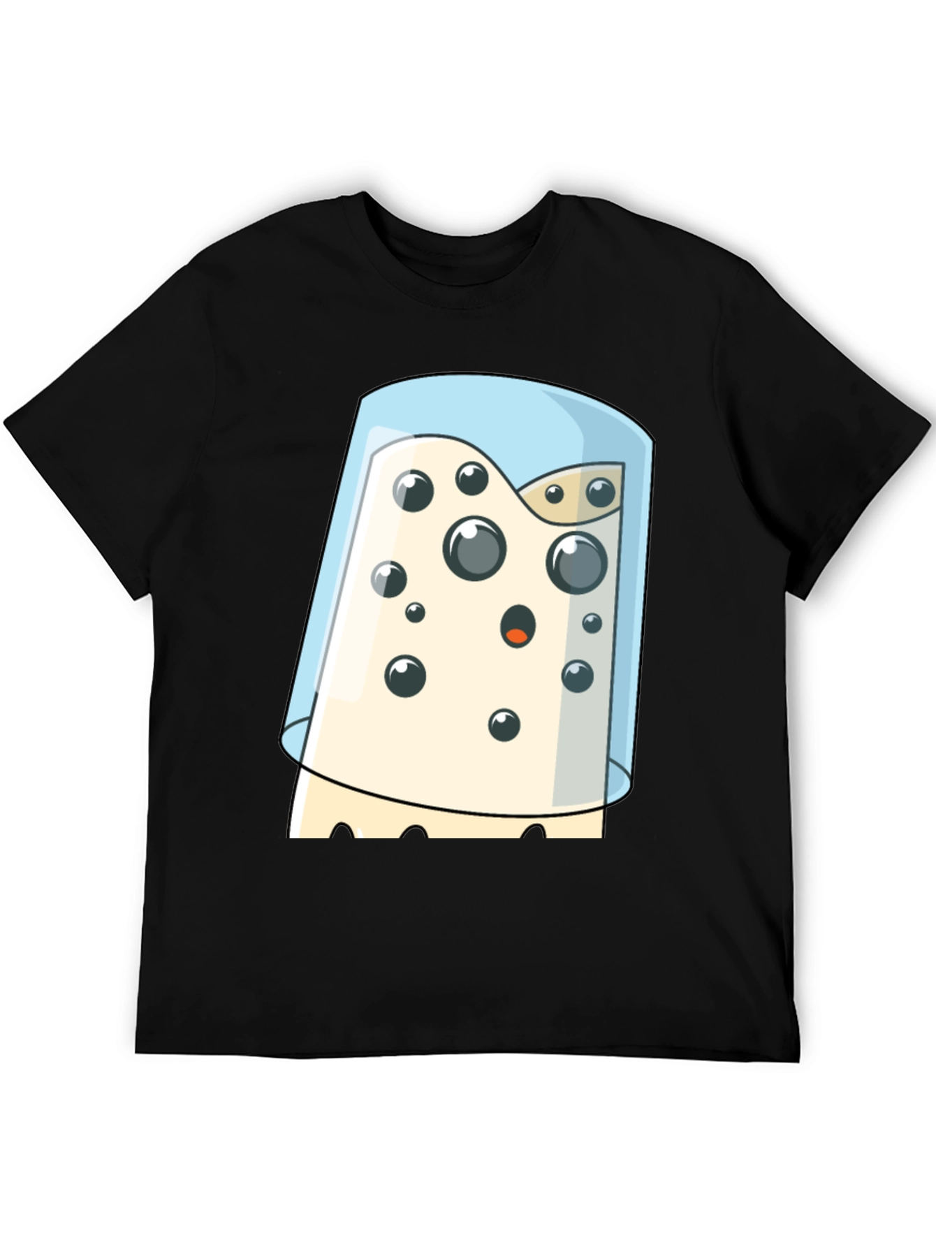 Cartoon Cheese Under Glass Graphic T-Shirt