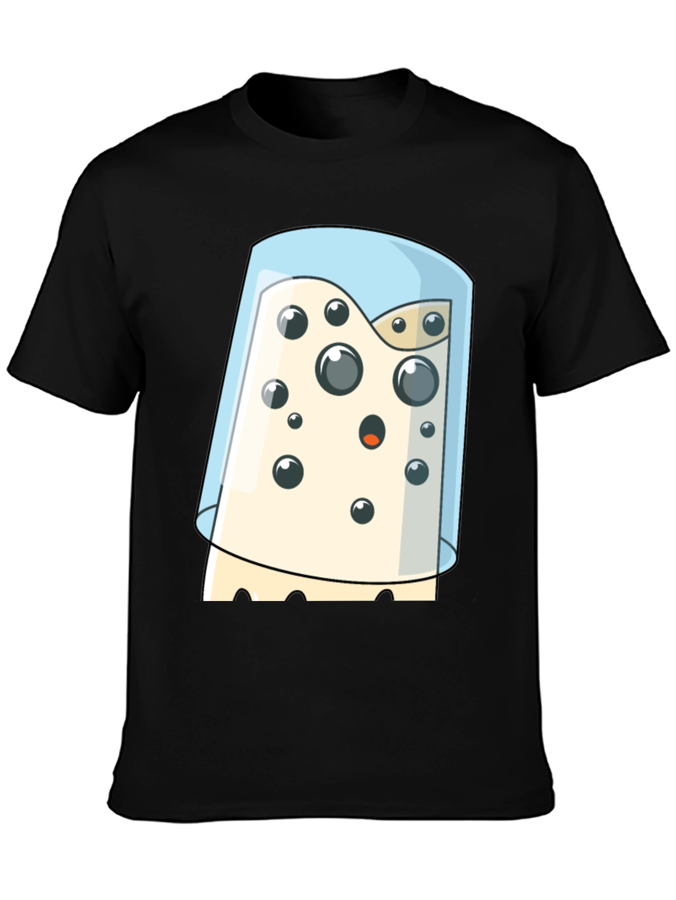 Cartoon Cheese Under Glass Graphic T-Shirt