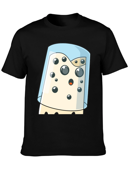 Cartoon Cheese Under Glass Graphic T-Shirt
