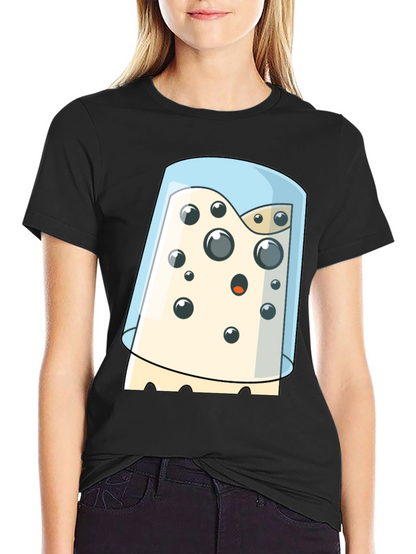 Cartoon Cheese Under Glass Graphic T-Shirt