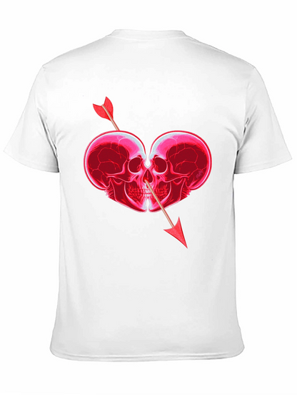 Skull Heart Arrow Graphic T-Shirt