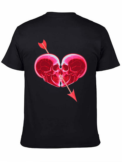 Skull Heart Arrow Graphic T-Shirt