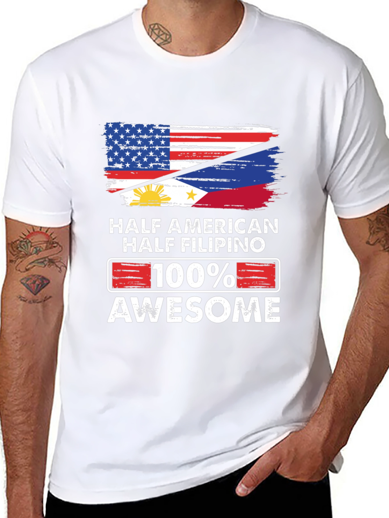 Half American Half Filipino 100% Awesome T-Shirt