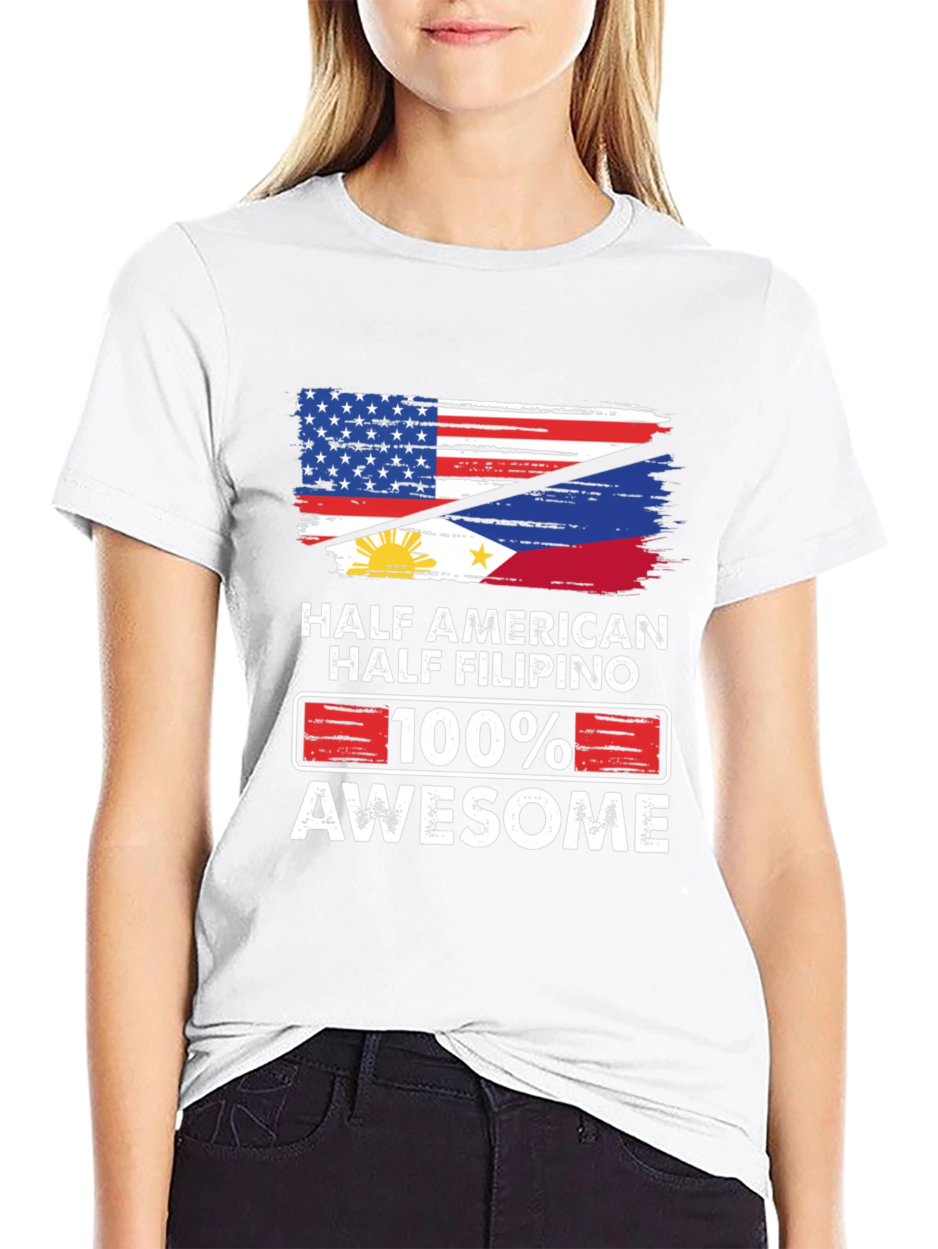 Half American Half Filipino 100% Awesome T-Shirt