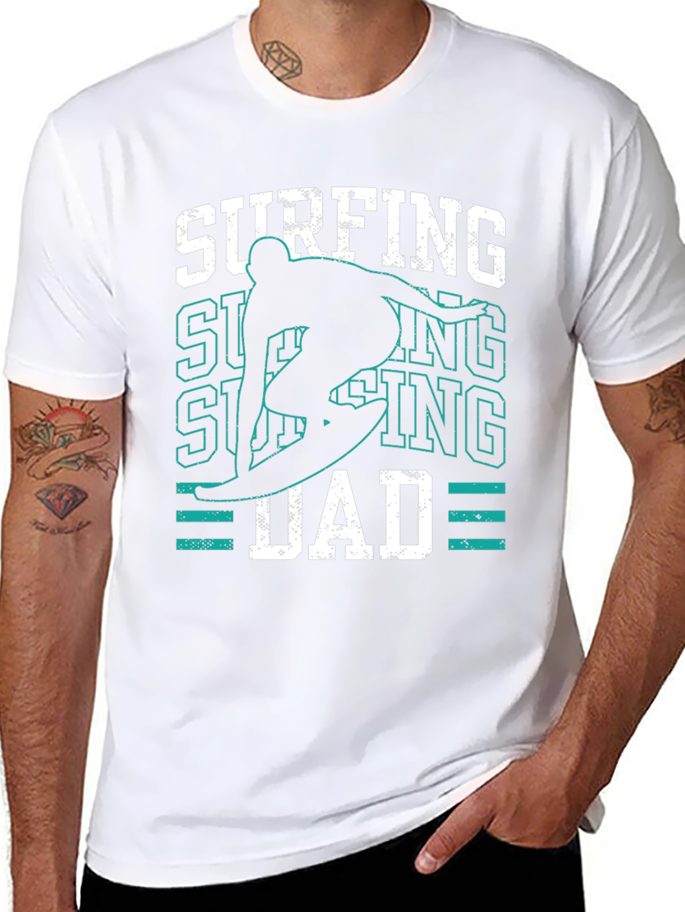 Surfing Dad Graphic Tee
