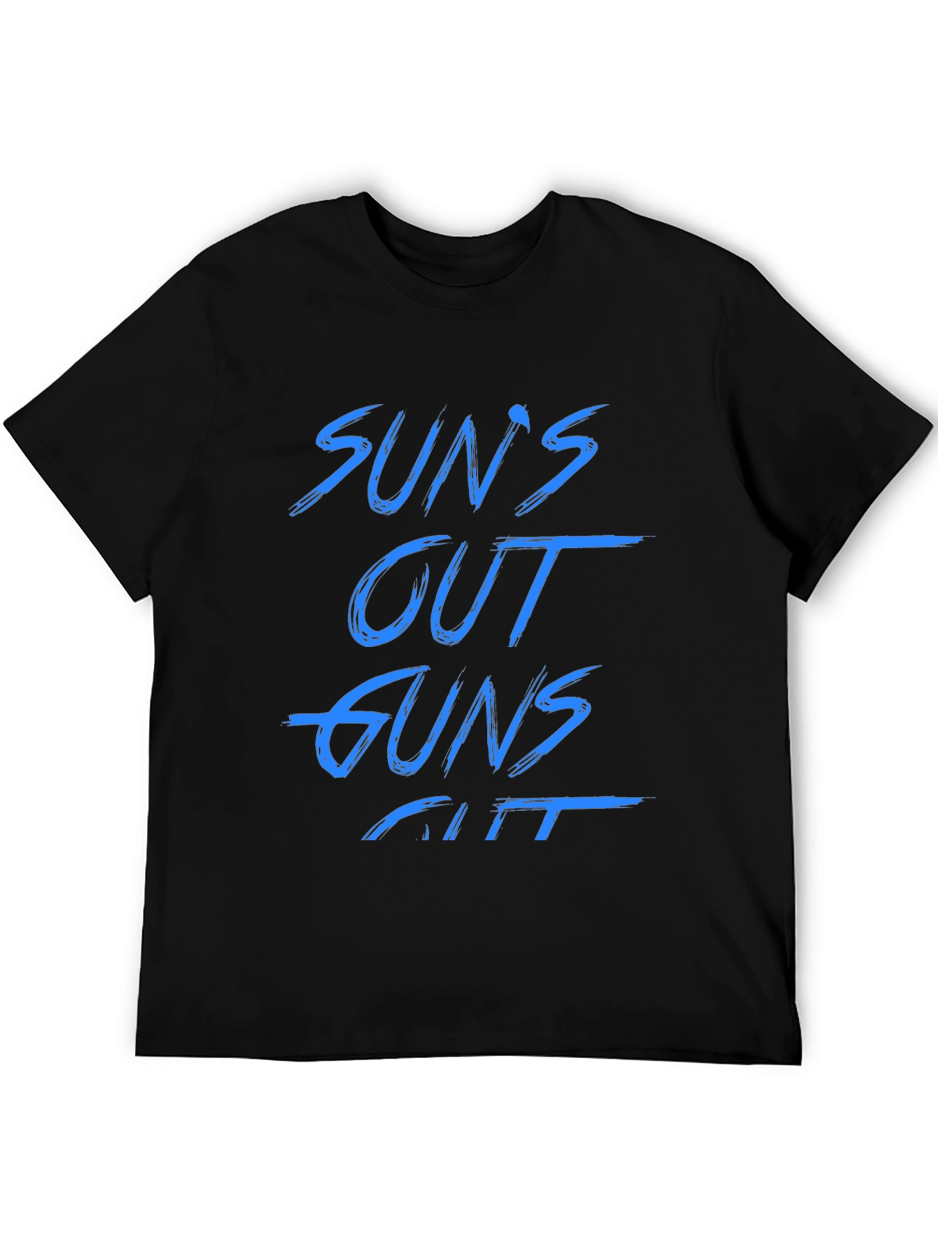 Suns Out Guns Out Black Graphic Tee