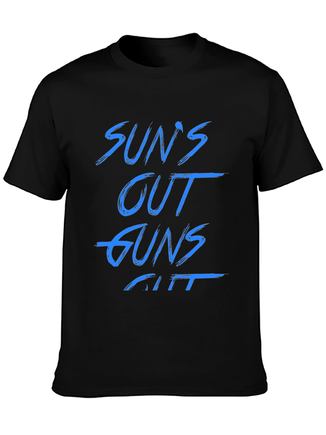 Suns Out Guns Out Black Graphic Tee