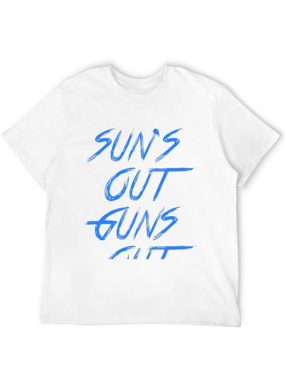 Suns Out Guns Out Black Graphic Tee