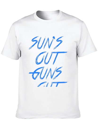 Suns Out Guns Out Black Graphic Tee