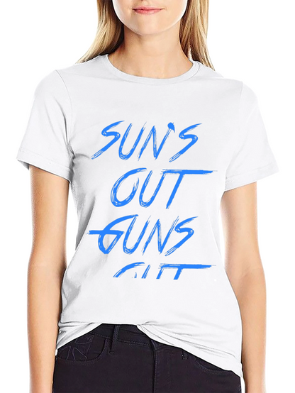 Suns Out Guns Out Black Graphic Tee
