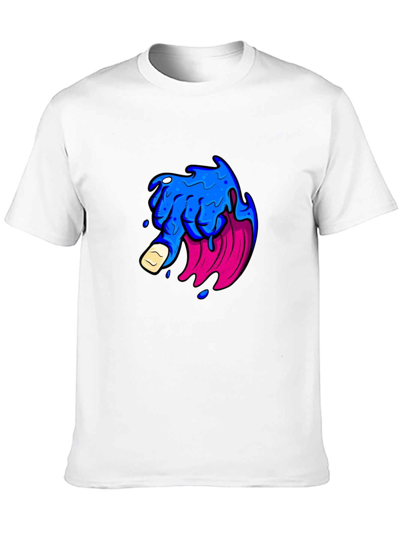 Mens Black T-Shirt with Graphic Design