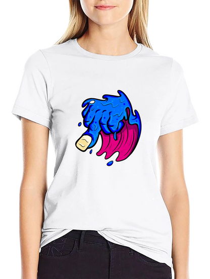 Mens Black T-Shirt with Graphic Design