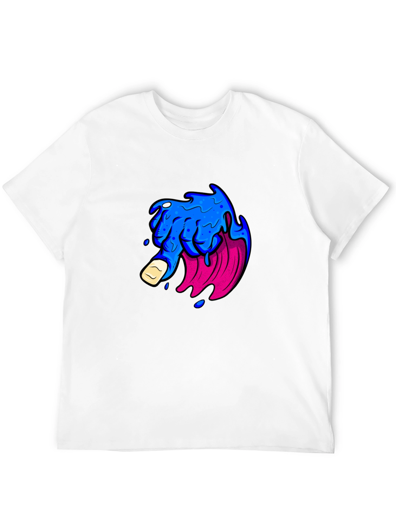 Mens Black T-Shirt with Graphic Design