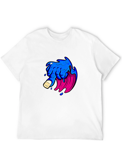 Mens Black T-Shirt with Graphic Design