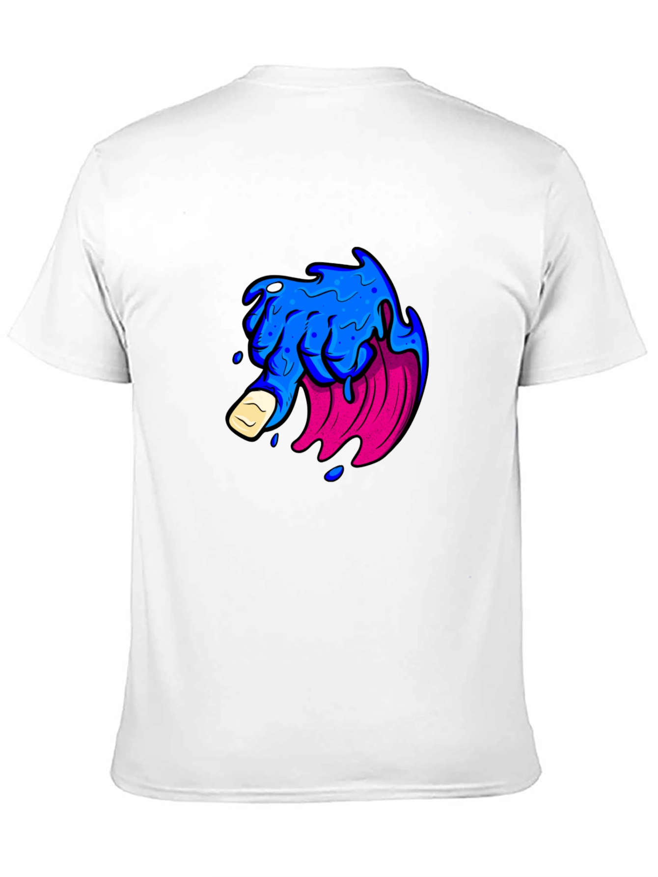 Mens Black T-Shirt with Graphic Design
