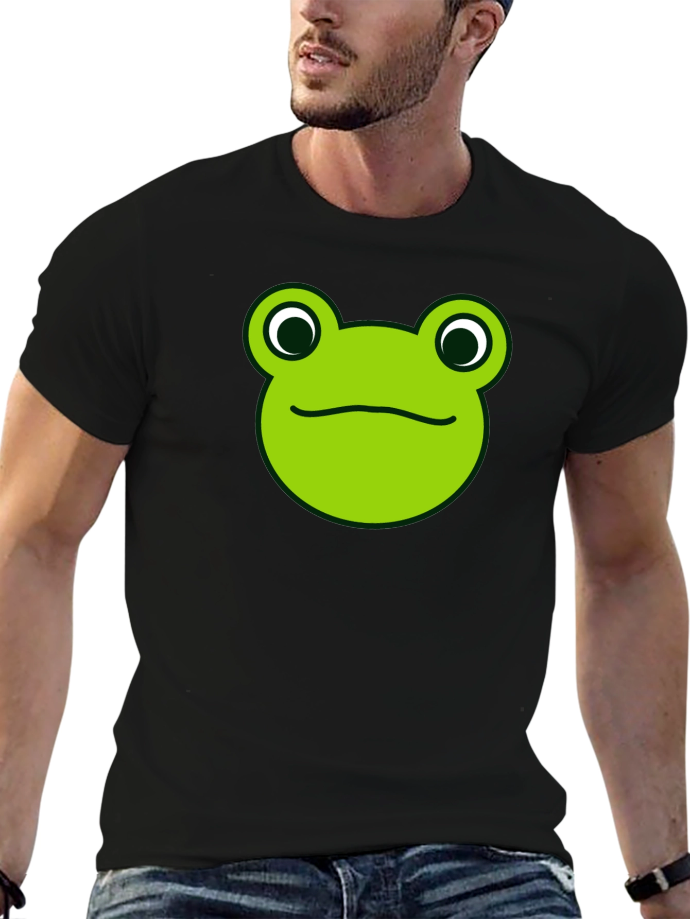 Frog Face Graphic Tee - Funny Animal T-Shirt