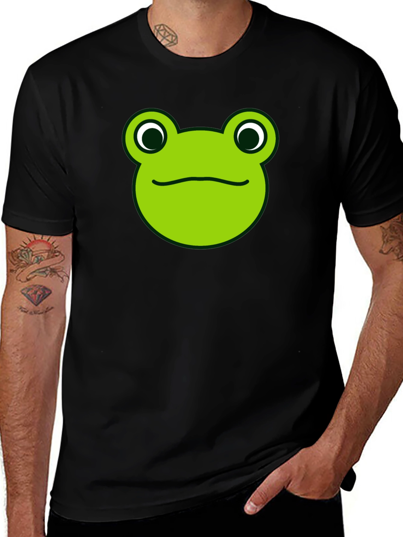 Frog Face Graphic Tee - Funny Animal T-Shirt