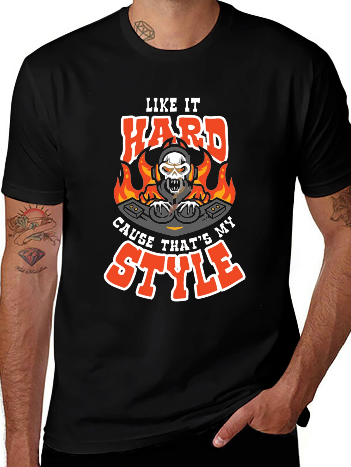 Like It Hard DJ Skull Graphic Tee