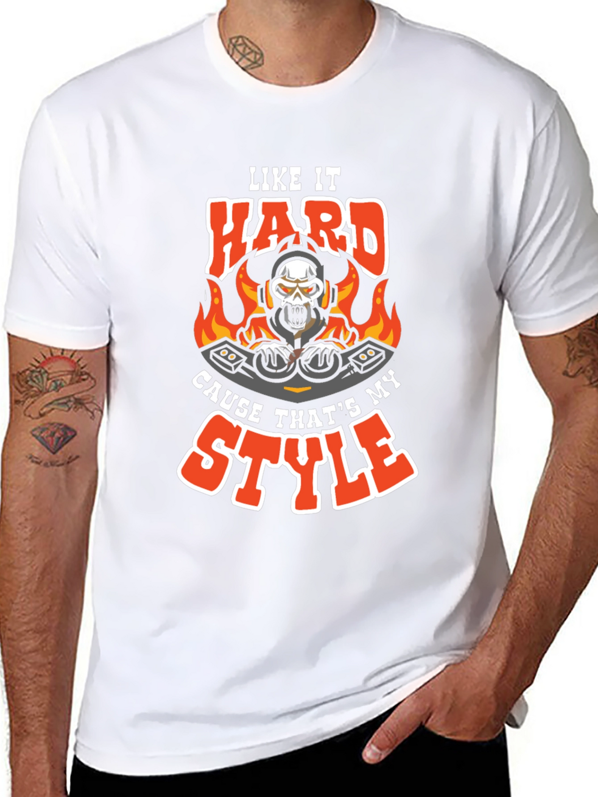 Like It Hard DJ Skull Graphic Tee