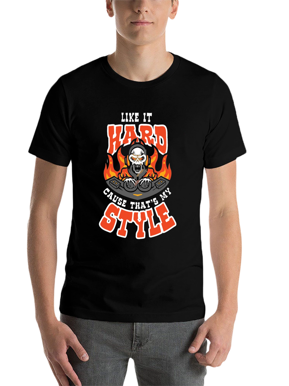 Like It Hard DJ Skull Graphic Tee