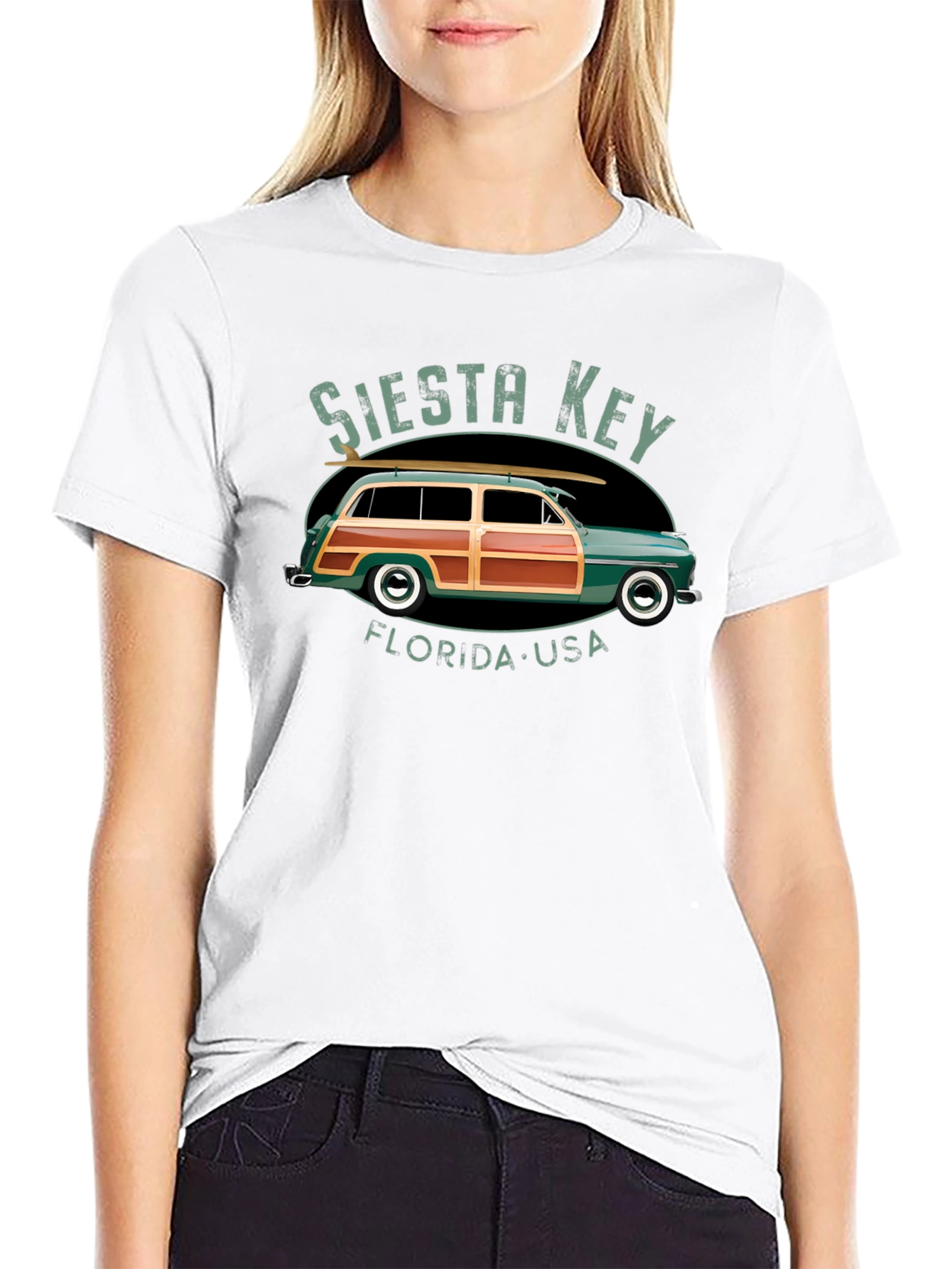 Siesta Key Car T-Shirt - Retro Surf Tee