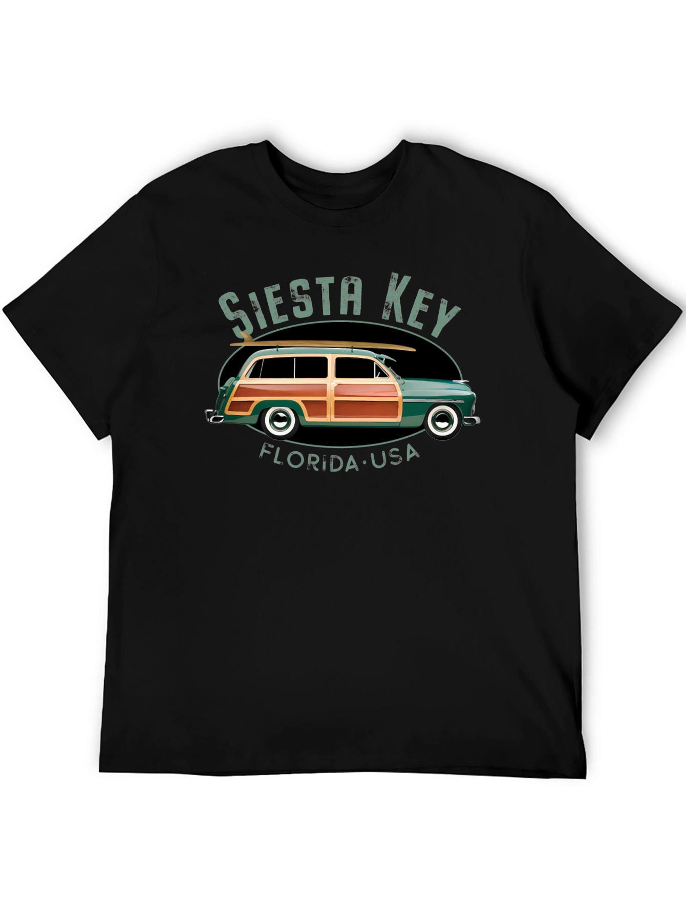 Siesta Key Car T-Shirt - Retro Surf Tee