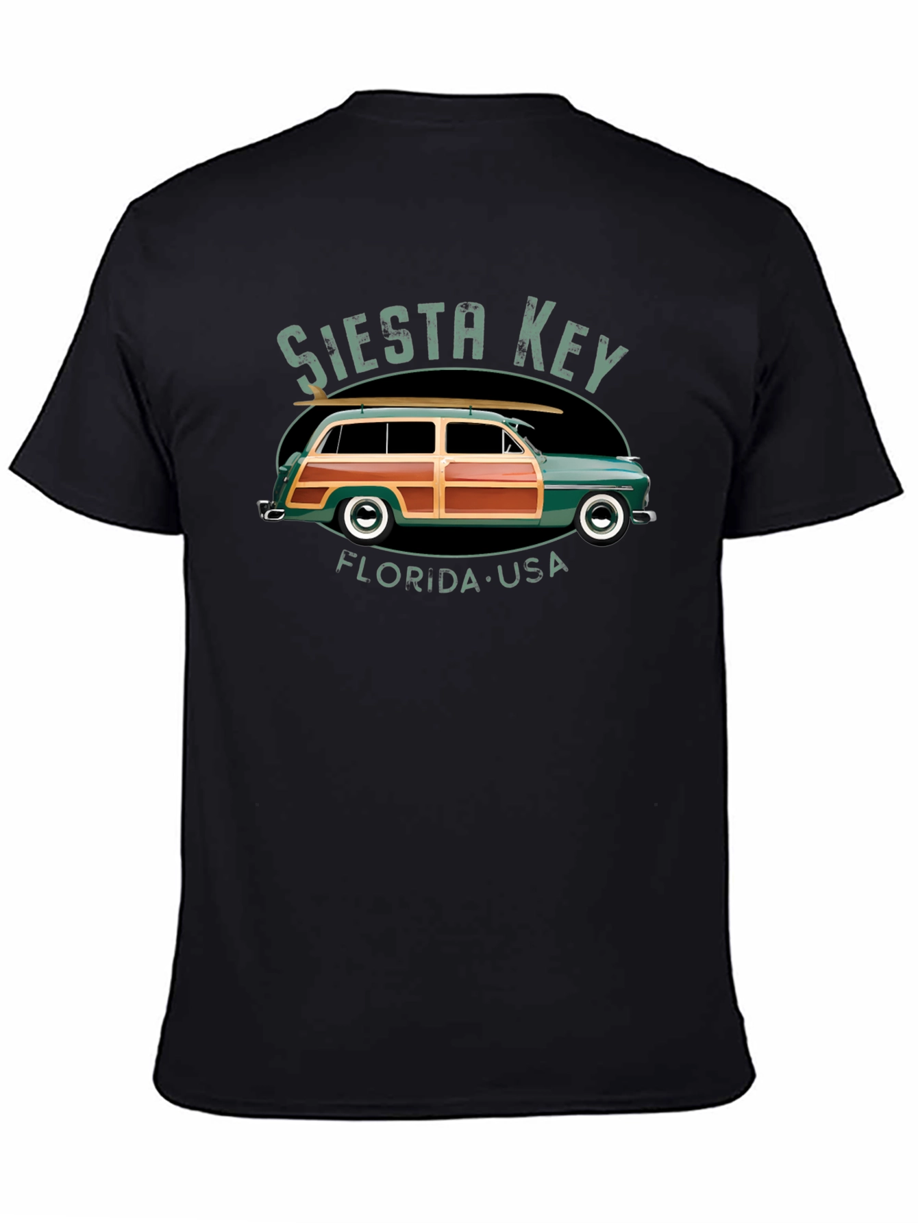Siesta Key Car T-Shirt - Retro Surf Tee