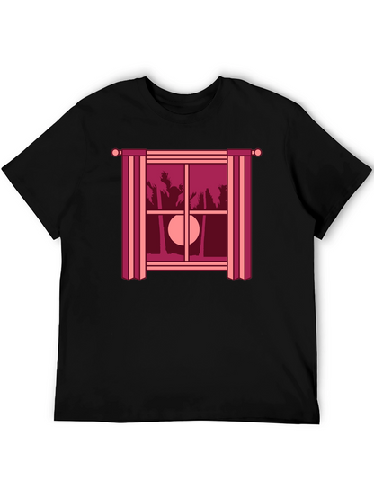 Tropical Sunset T-Shirt - Window Design Comfort Fit
