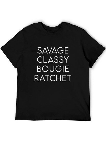 Savage Classy Bougie Ratchet Graphic Tee - Black