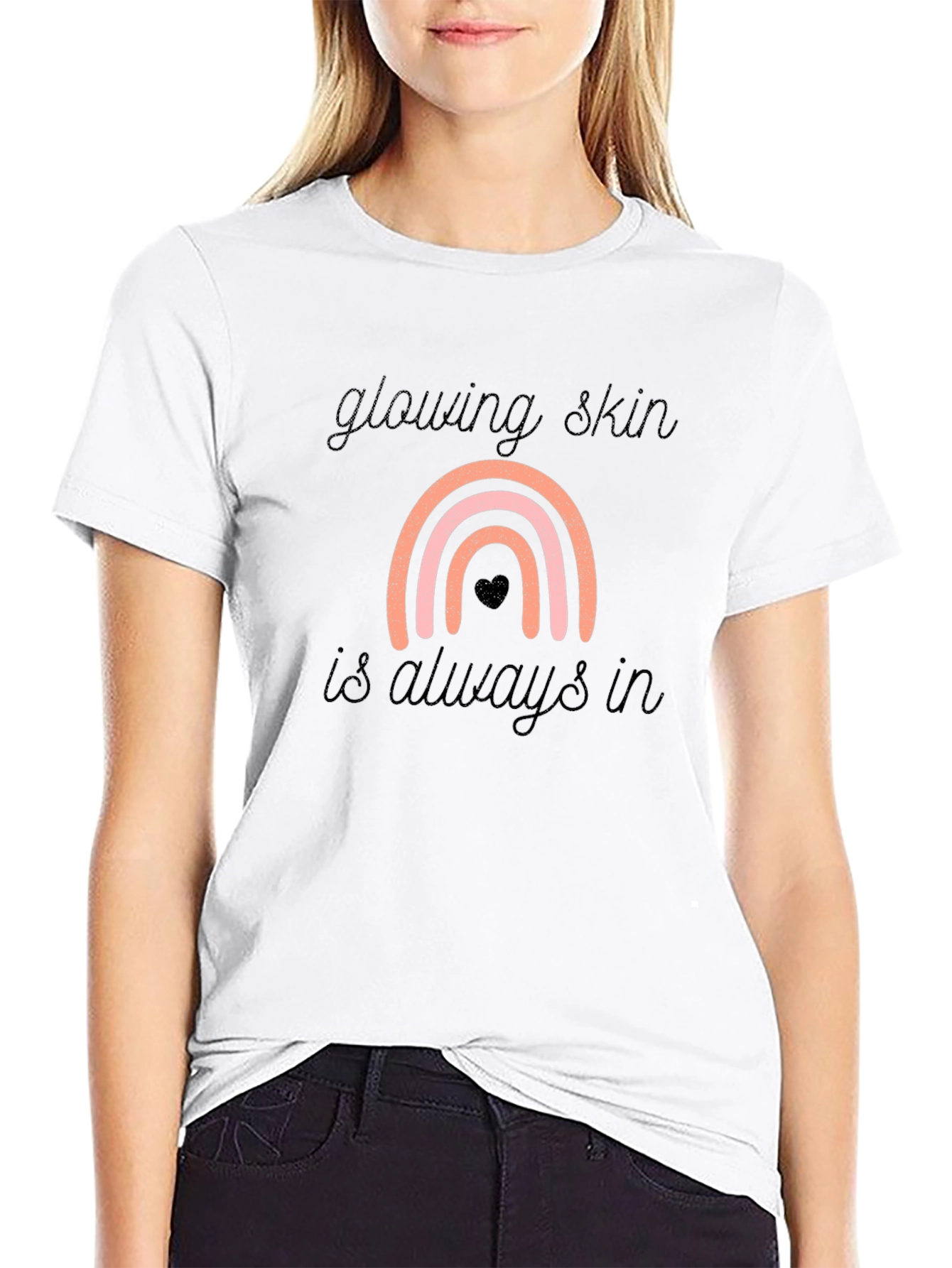 Glowing Skin Rainbow Graphic Tee