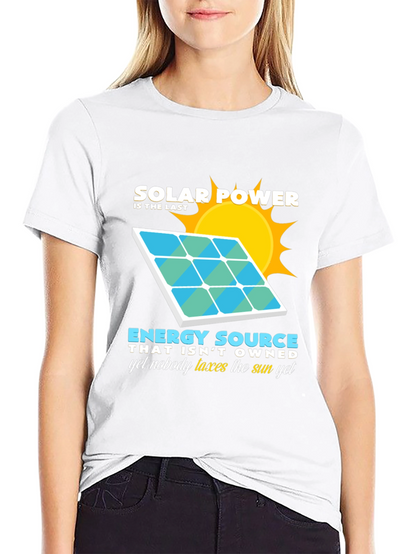 Solar Power Energy Source Graphic T-Shirt