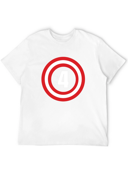Number 4 Shield Graphic Tee - Black