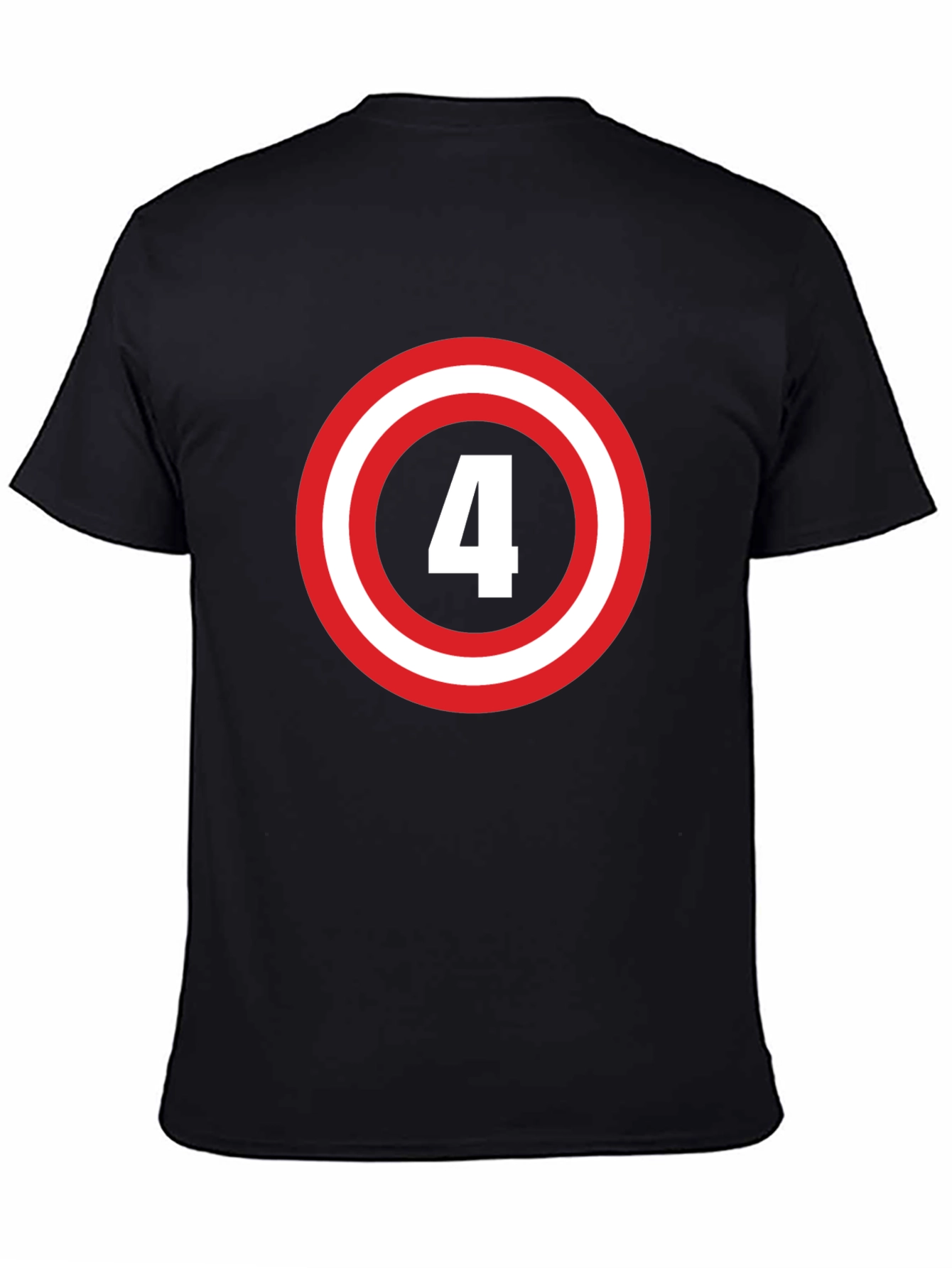 Number 4 Shield Graphic Tee - Black