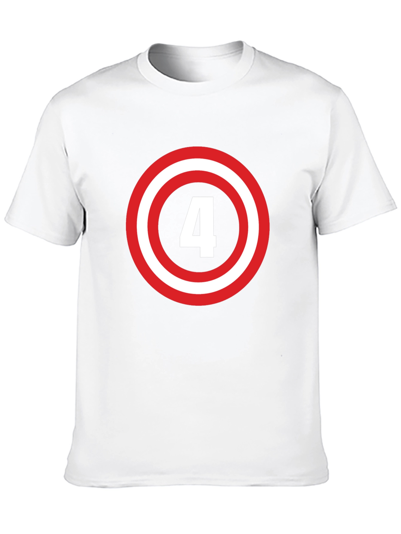 Number 4 Shield Graphic Tee - Black