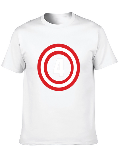 Number 4 Shield Graphic Tee - Black