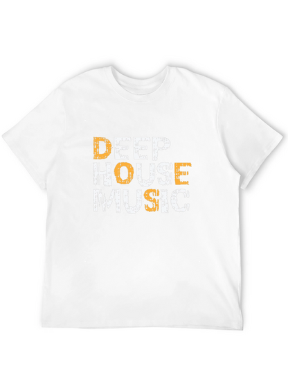 Deep House Music Graphic Tee - Black