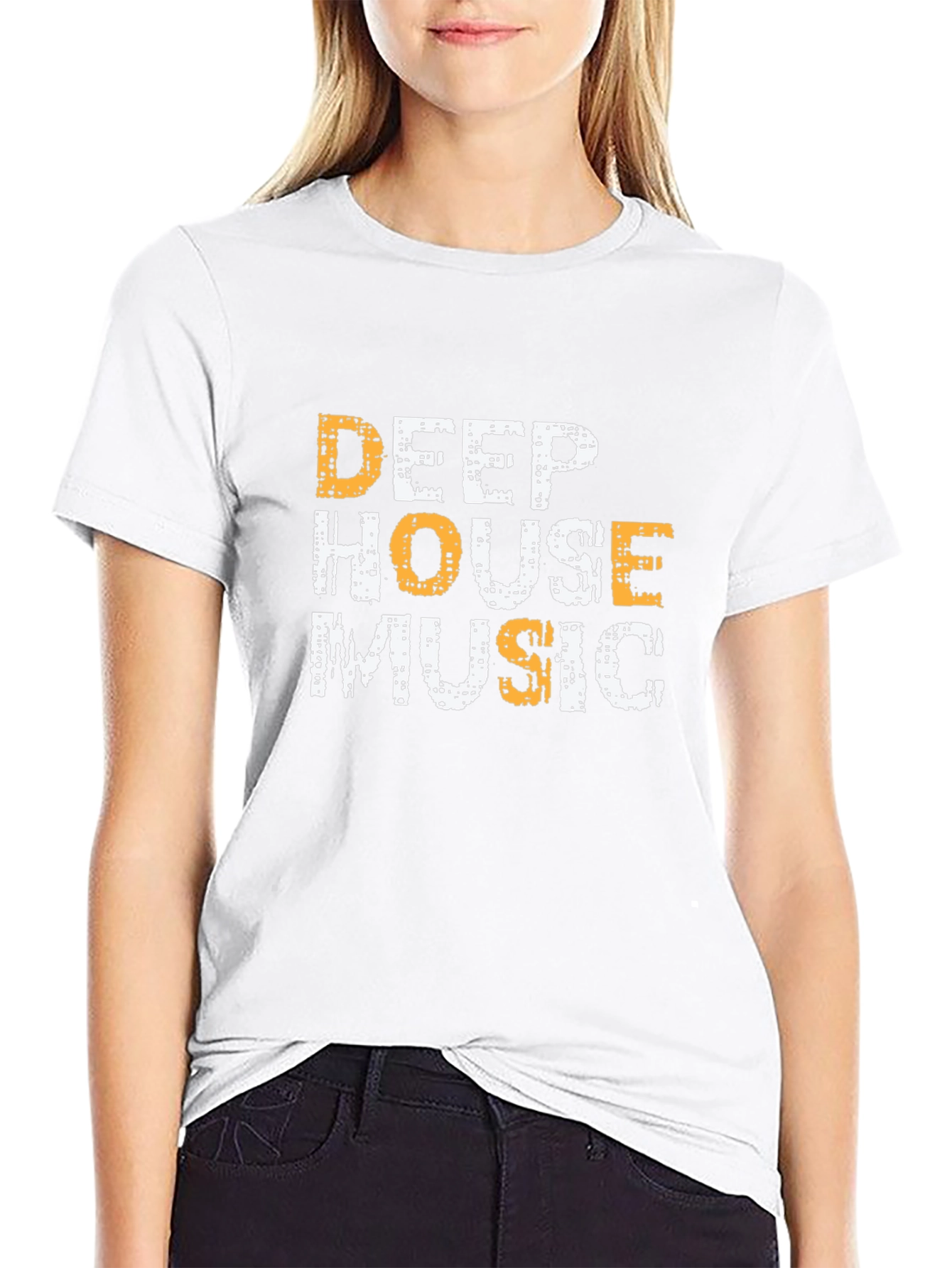 Deep House Music Graphic Tee - Black