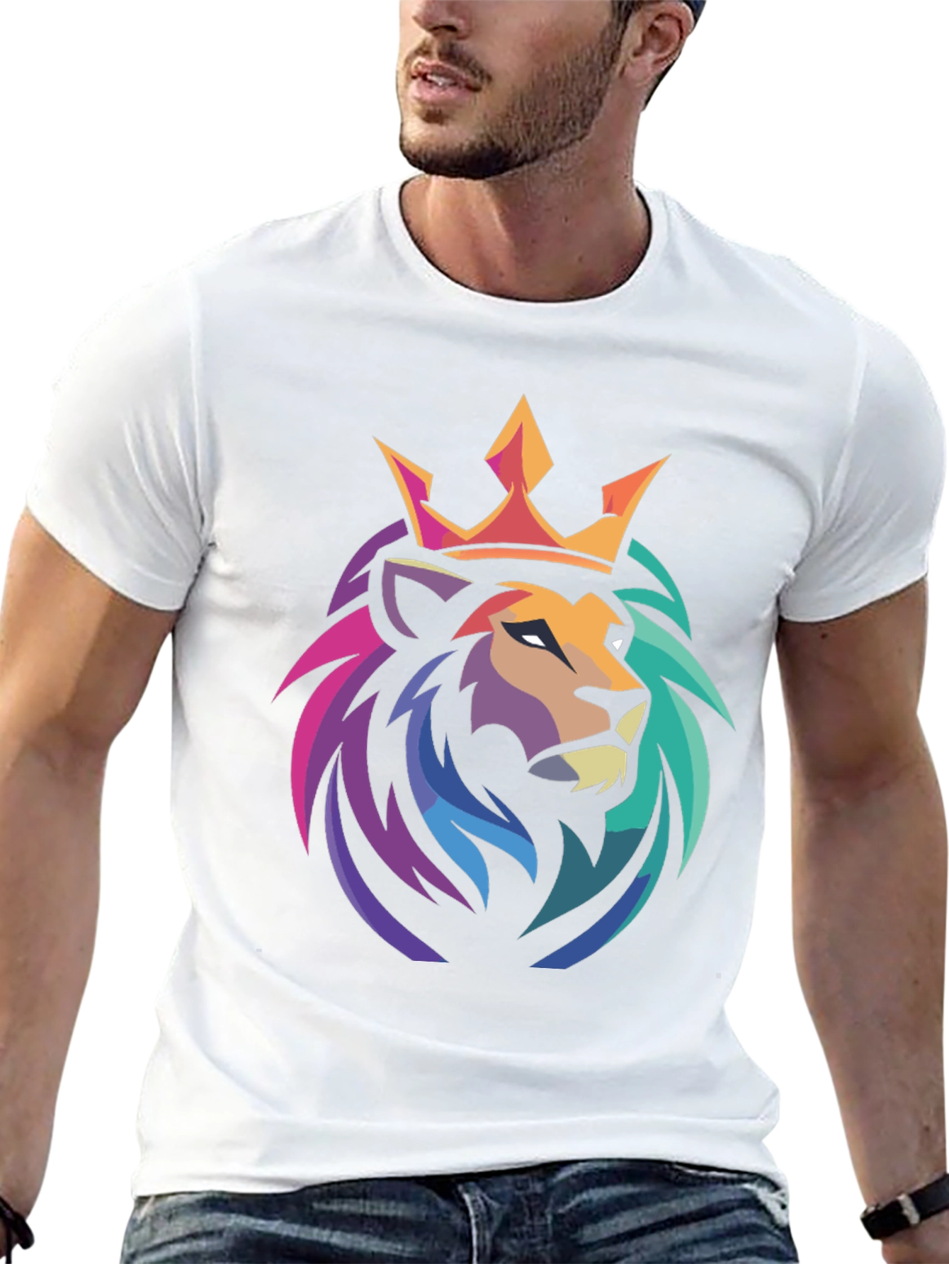 Lion King Graphic Tee - Stylish Mens Black T-Shirt