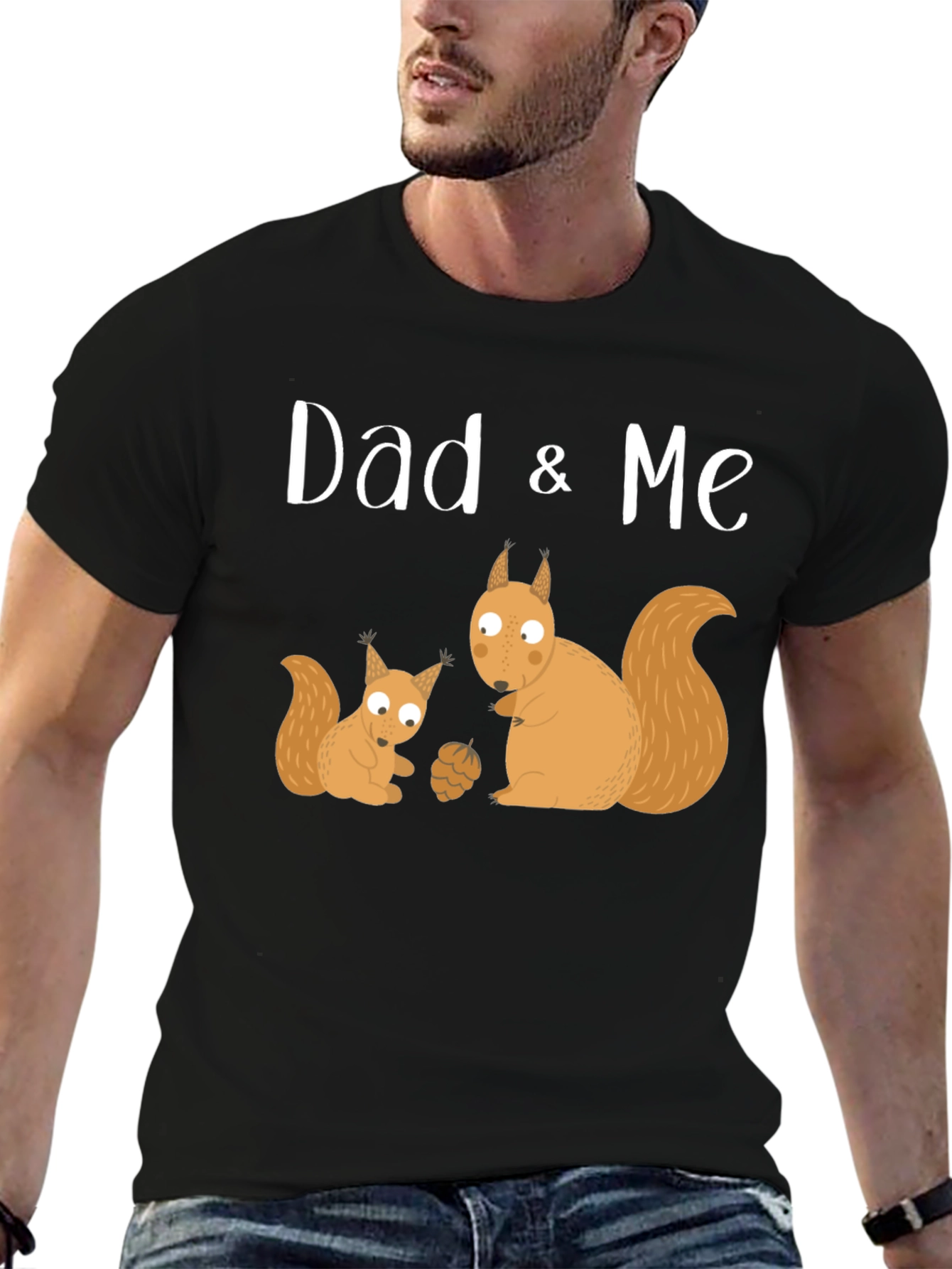 Dad & Me Squirrel Graphic T-Shirt