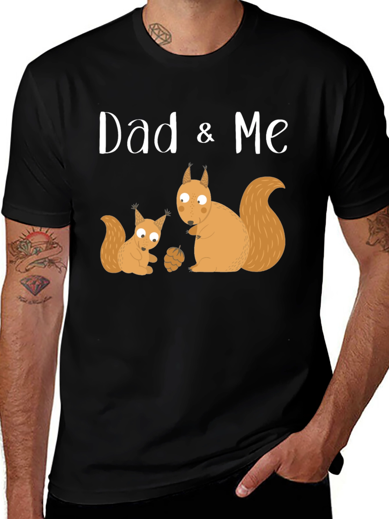 Dad & Me Squirrel Graphic T-Shirt