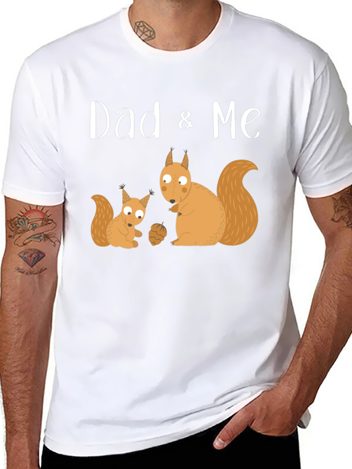Dad & Me Squirrel Graphic T-Shirt