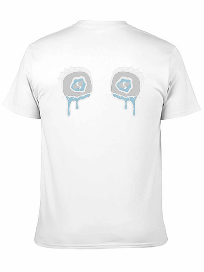 Teary Eyes Graphic Tee - Black Cotton Blend Shirt