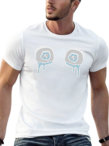 Teary Eyes Graphic Tee - Black Cotton Blend Shirt