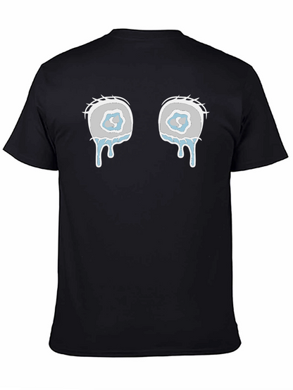 Teary Eyes Graphic Tee - Black Cotton Blend Shirt