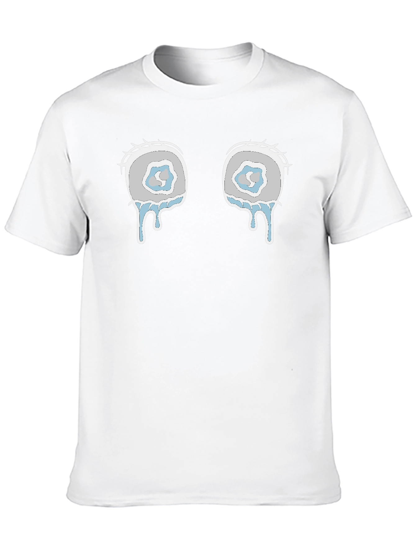 Teary Eyes Graphic Tee - Black Cotton Blend Shirt