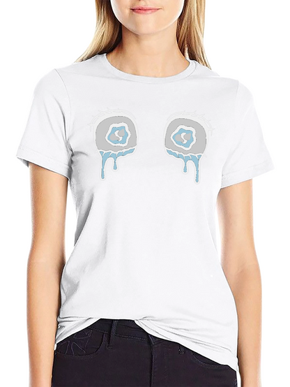 Teary Eyes Graphic Tee - Black Cotton Blend Shirt