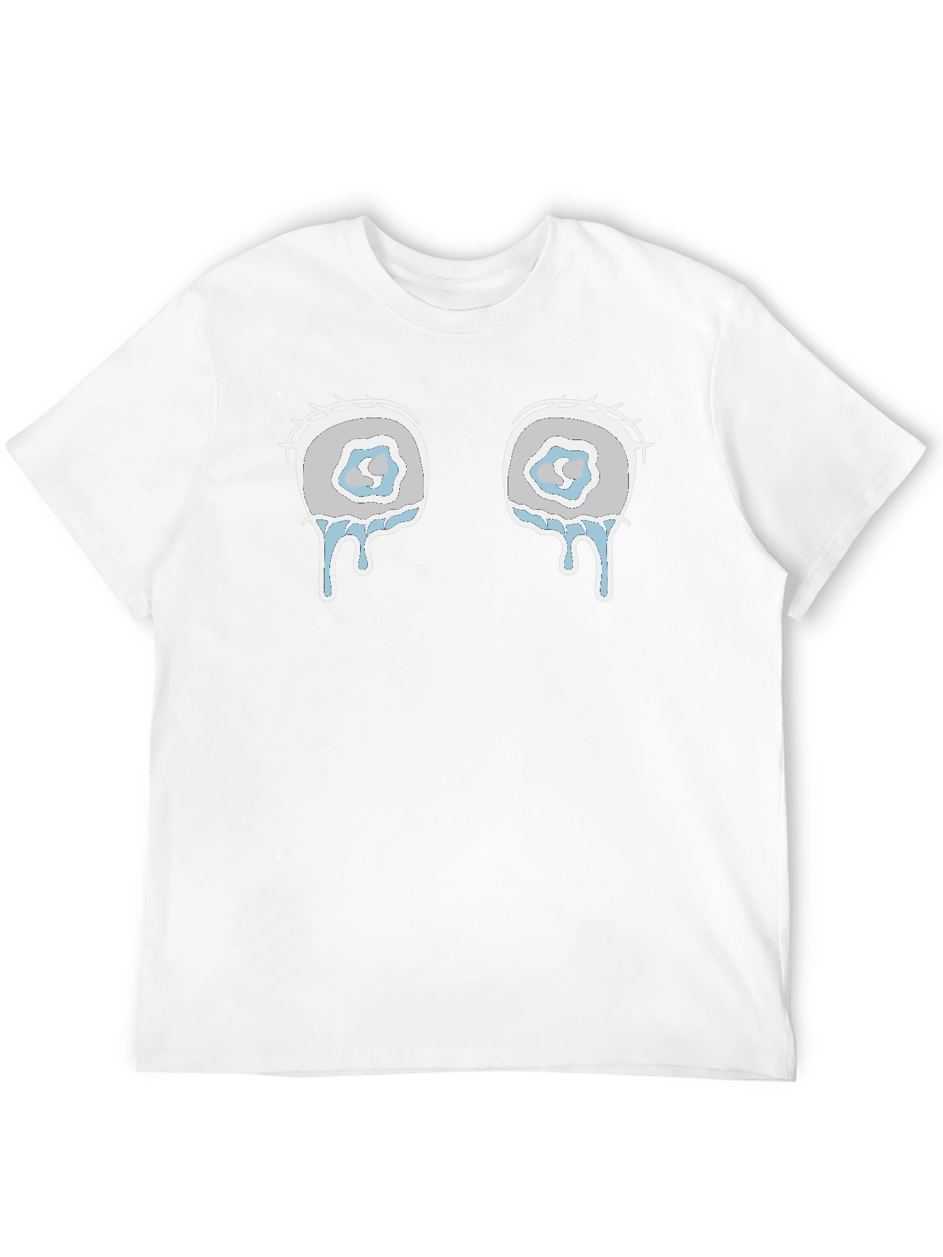 Teary Eyes Graphic Tee - Black Cotton Blend Shirt
